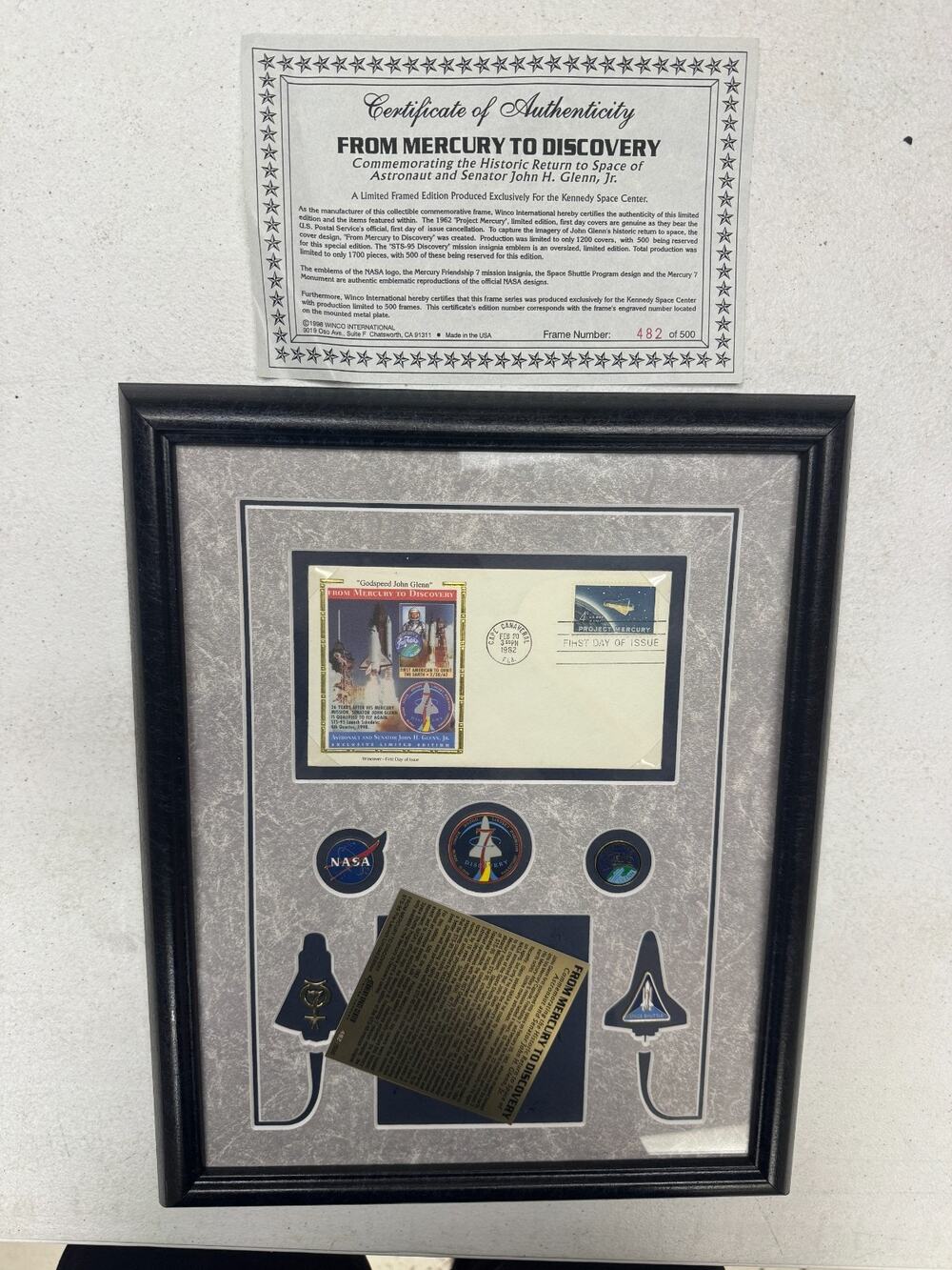John Glenn From Mercury to Discovery Limited Edition NASA Winco Commemorative